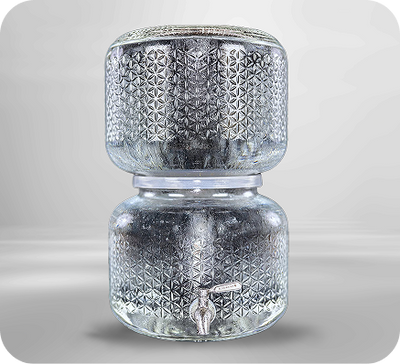 Alive Water 2.5 gallon glass jug and dispenser