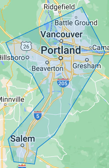 Alive Water delivery area map for Oregon